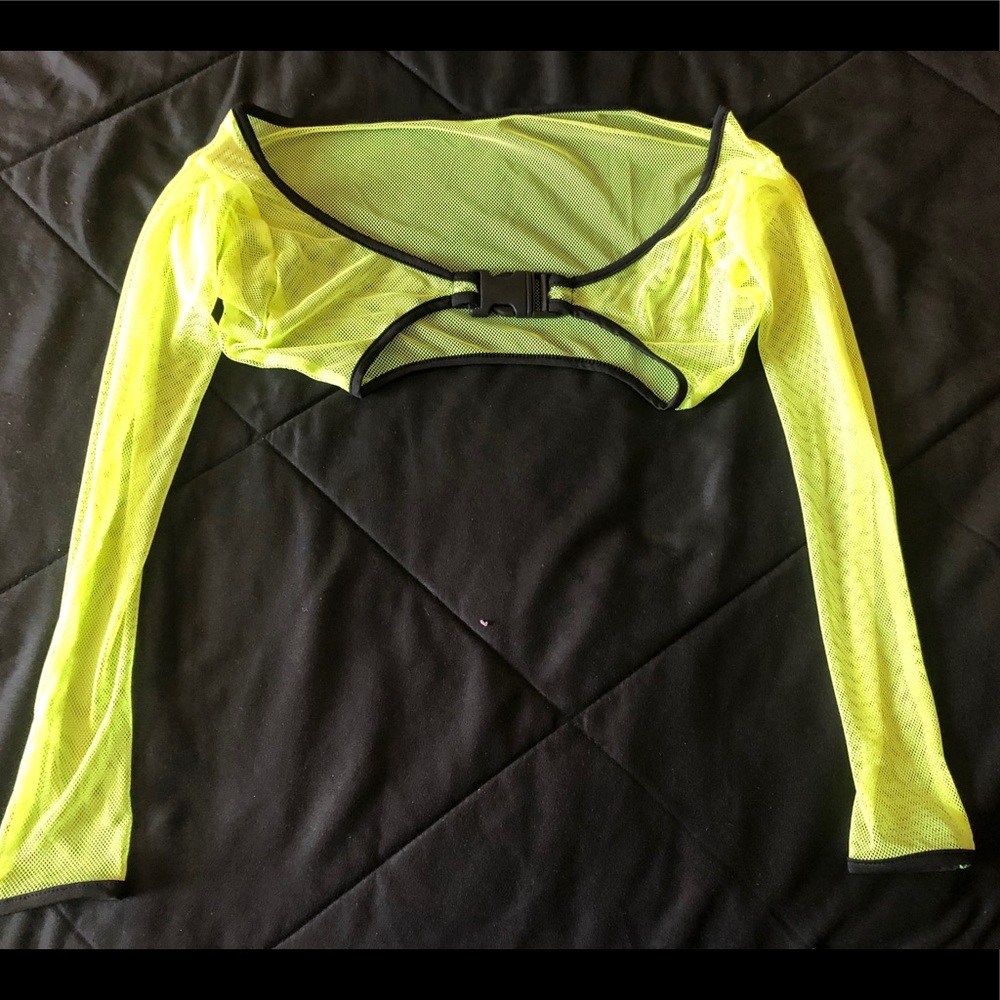 Fishnet Super Crop Buckle Long sleeve (Rave/ Fest)